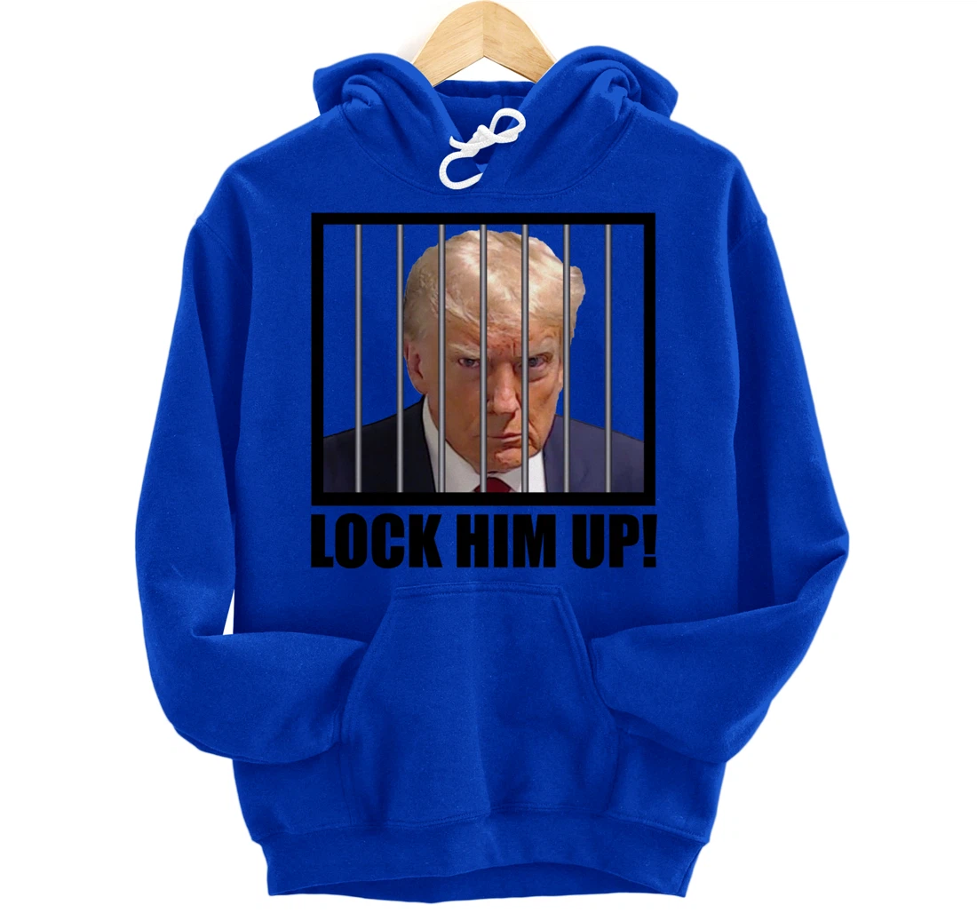 Lock Up Trump Mugshot Pullover Hoodie