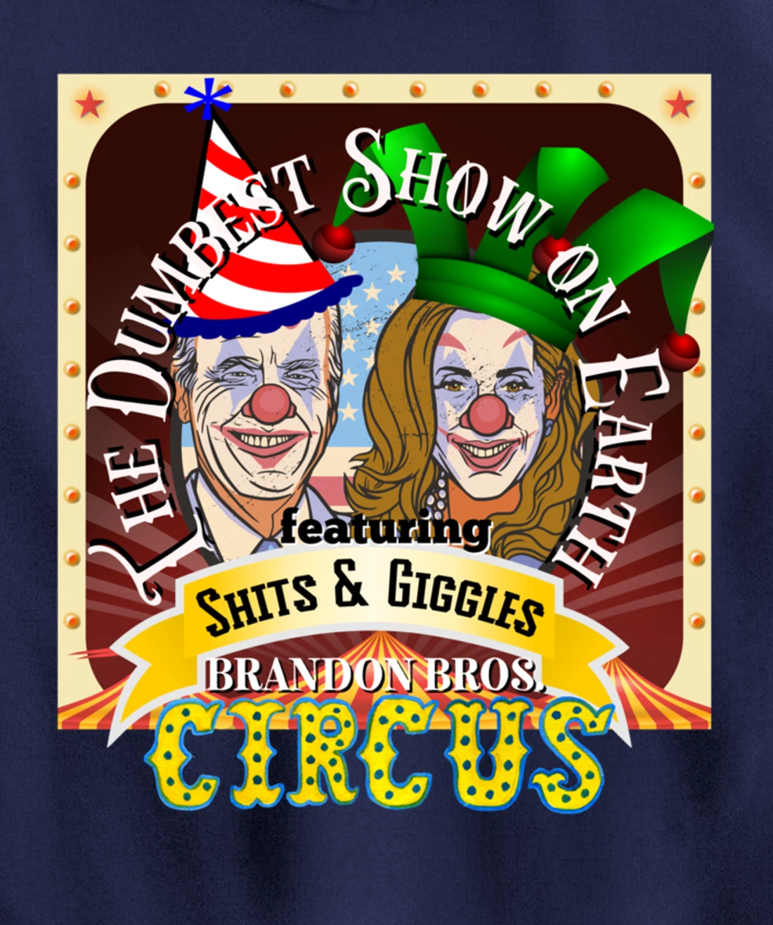 Biden Jingle Joe Giggles Circus Trump 2024 Conservative Pullover Hoodie