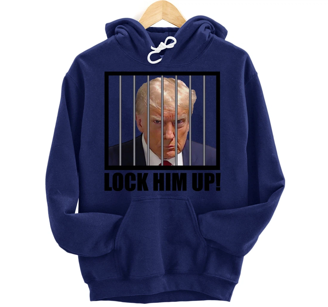 Lock Up Trump Mugshot Pullover Hoodie