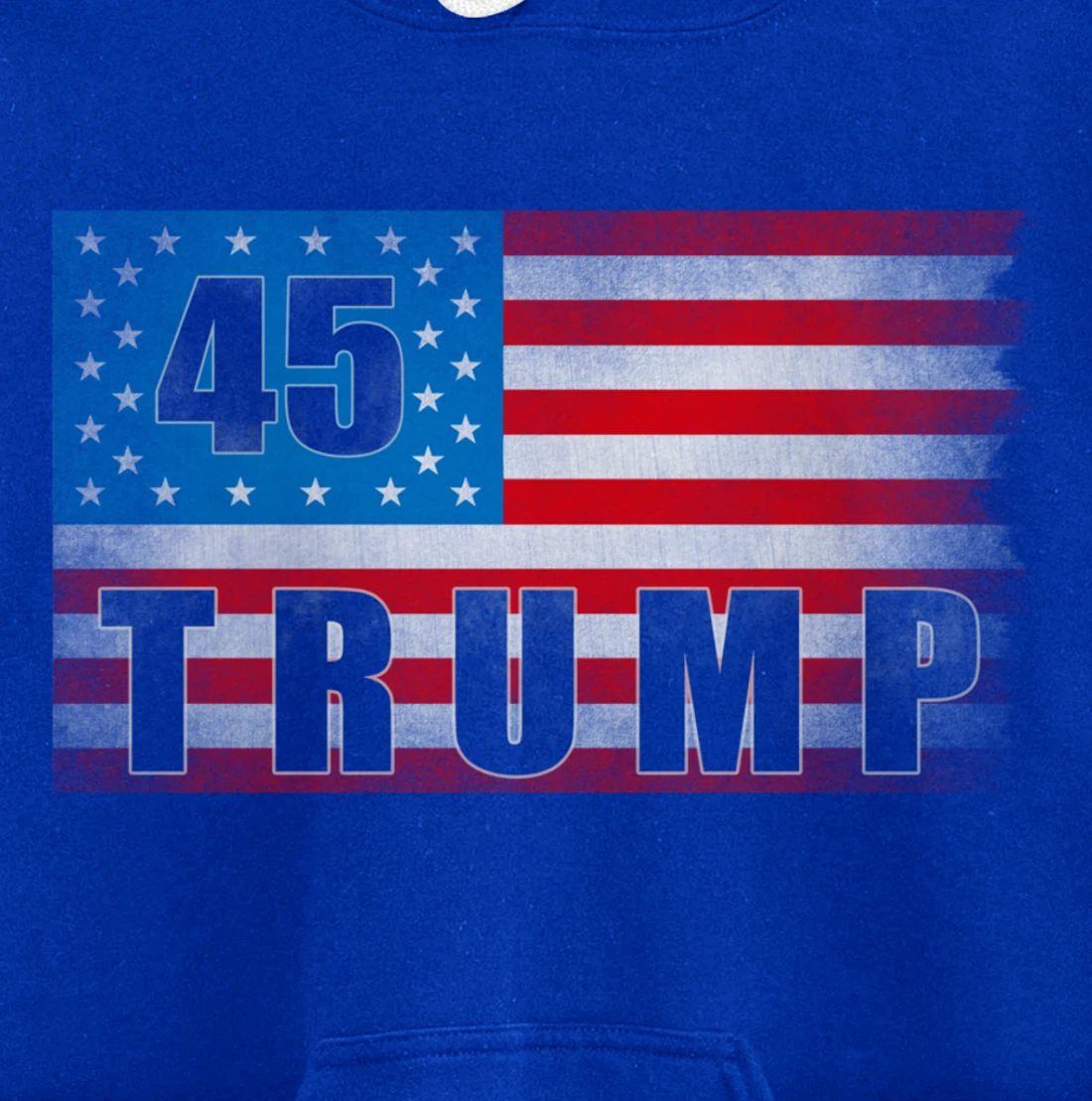 Trump 45 USA American Flag - Trump 45th President Pullover Hoodie