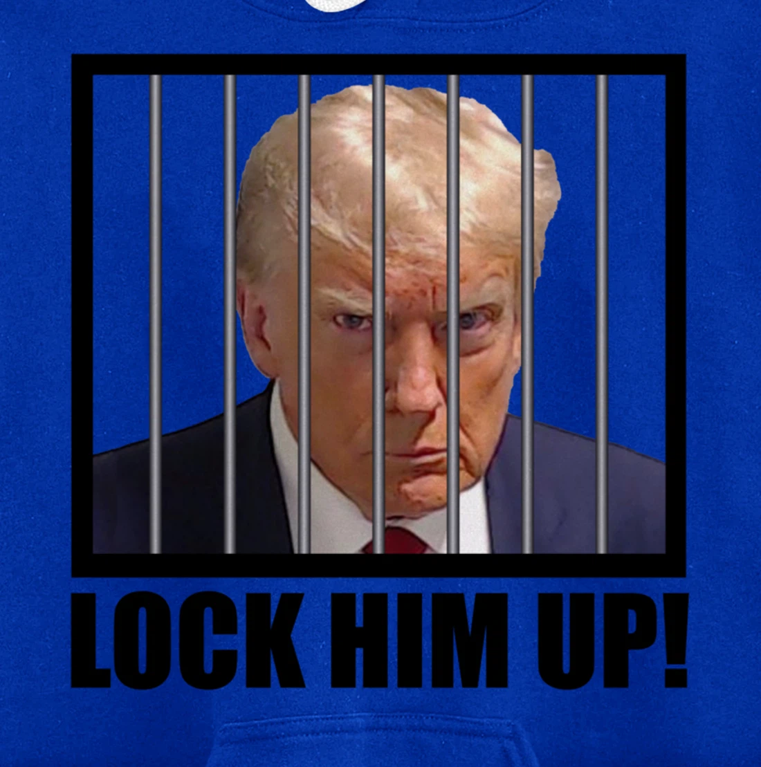 Lock Up Trump Mugshot Pullover Hoodie
