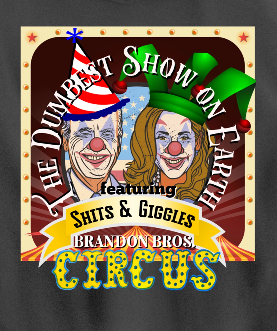 Biden Jingle Joe Giggles Circus Trump 2024 Conservative Pullover Hoodie