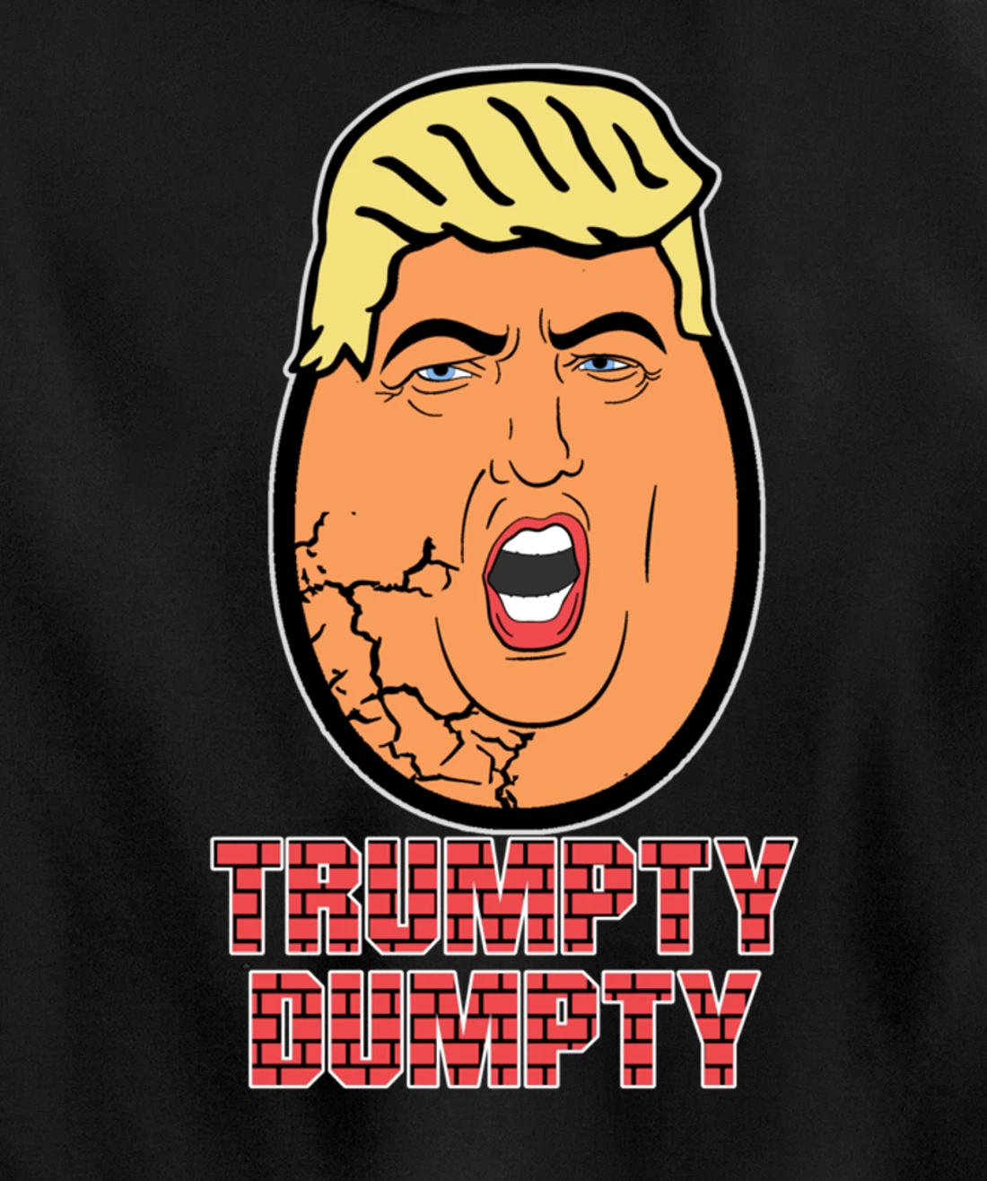 Trumpty Dumpty Anti Trump Anti Wall Funny Donald Trump Pullover Hoodie