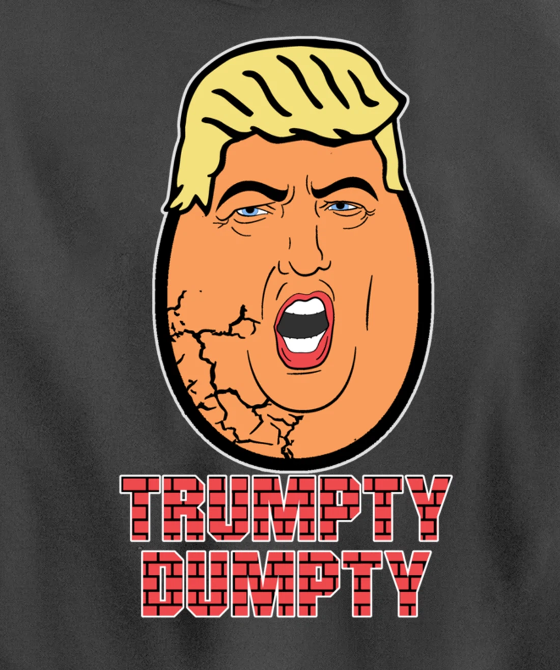 Trumpty Dumpty Anti Trump Anti Wall Funny Donald Trump Pullover Hoodie