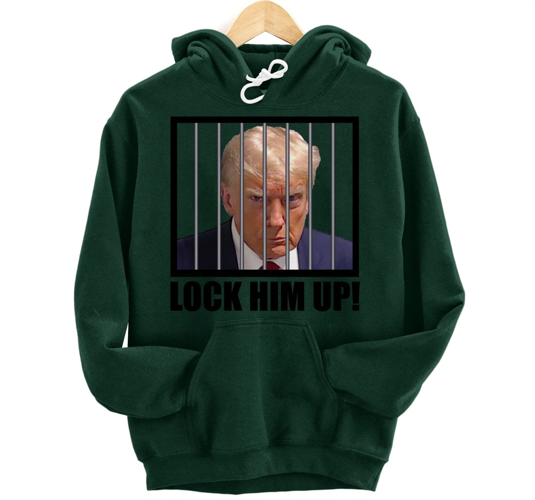 Lock Up Trump Mugshot Pullover Hoodie