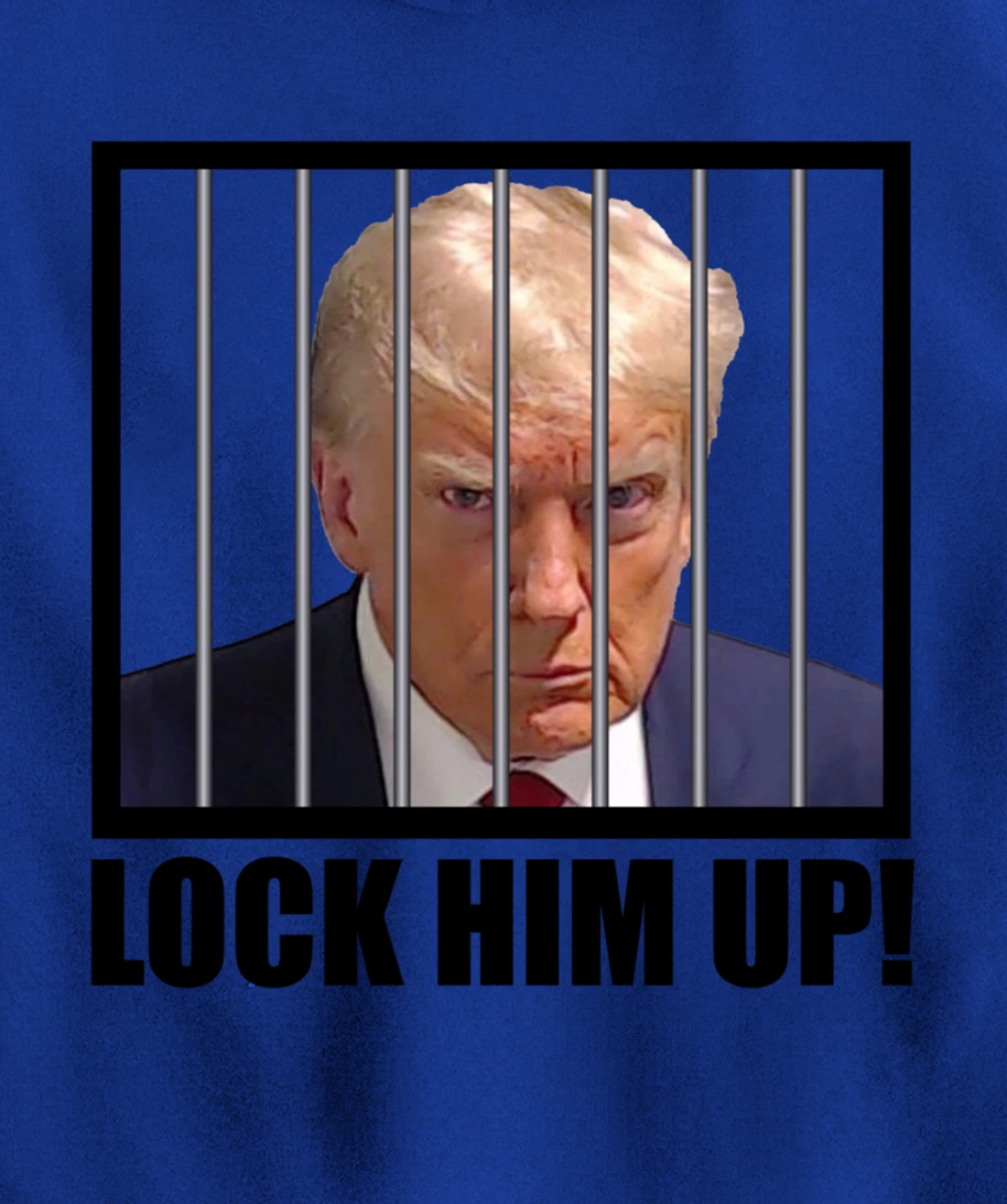Lock Up Trump Mugshot Pullover Hoodie