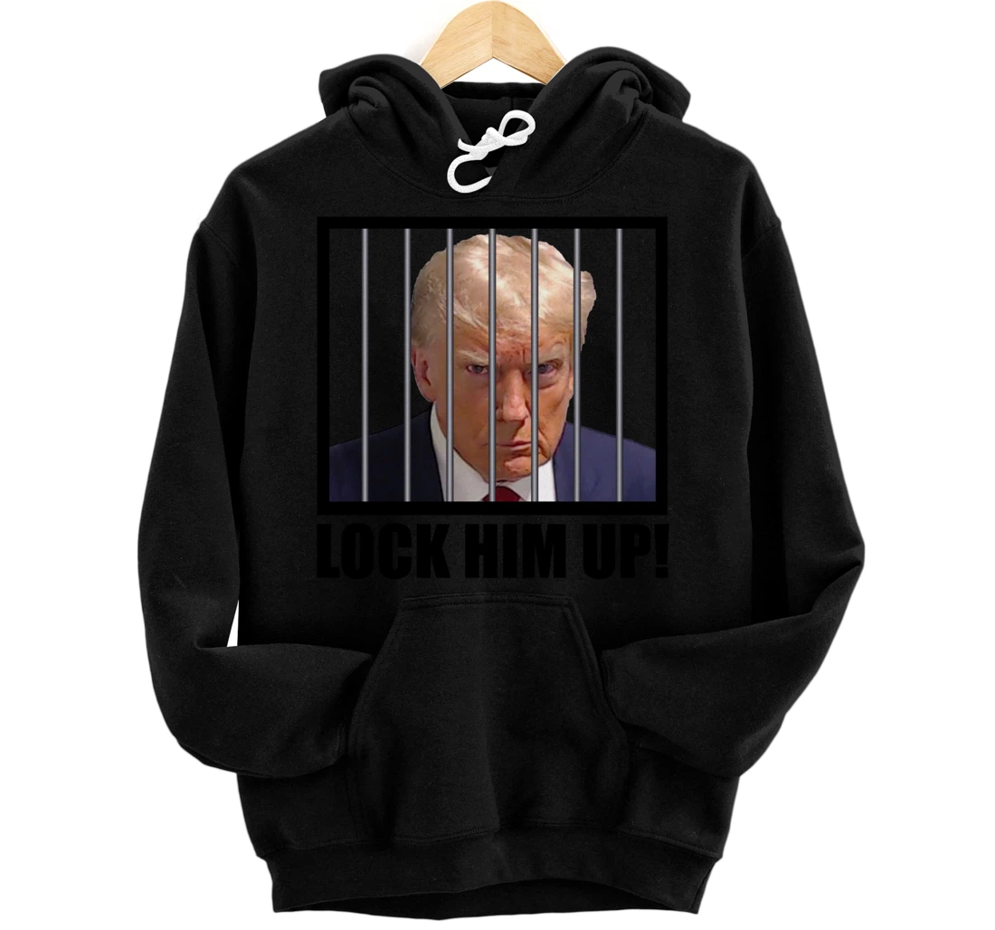 Lock Up Trump Mugshot Pullover Hoodie