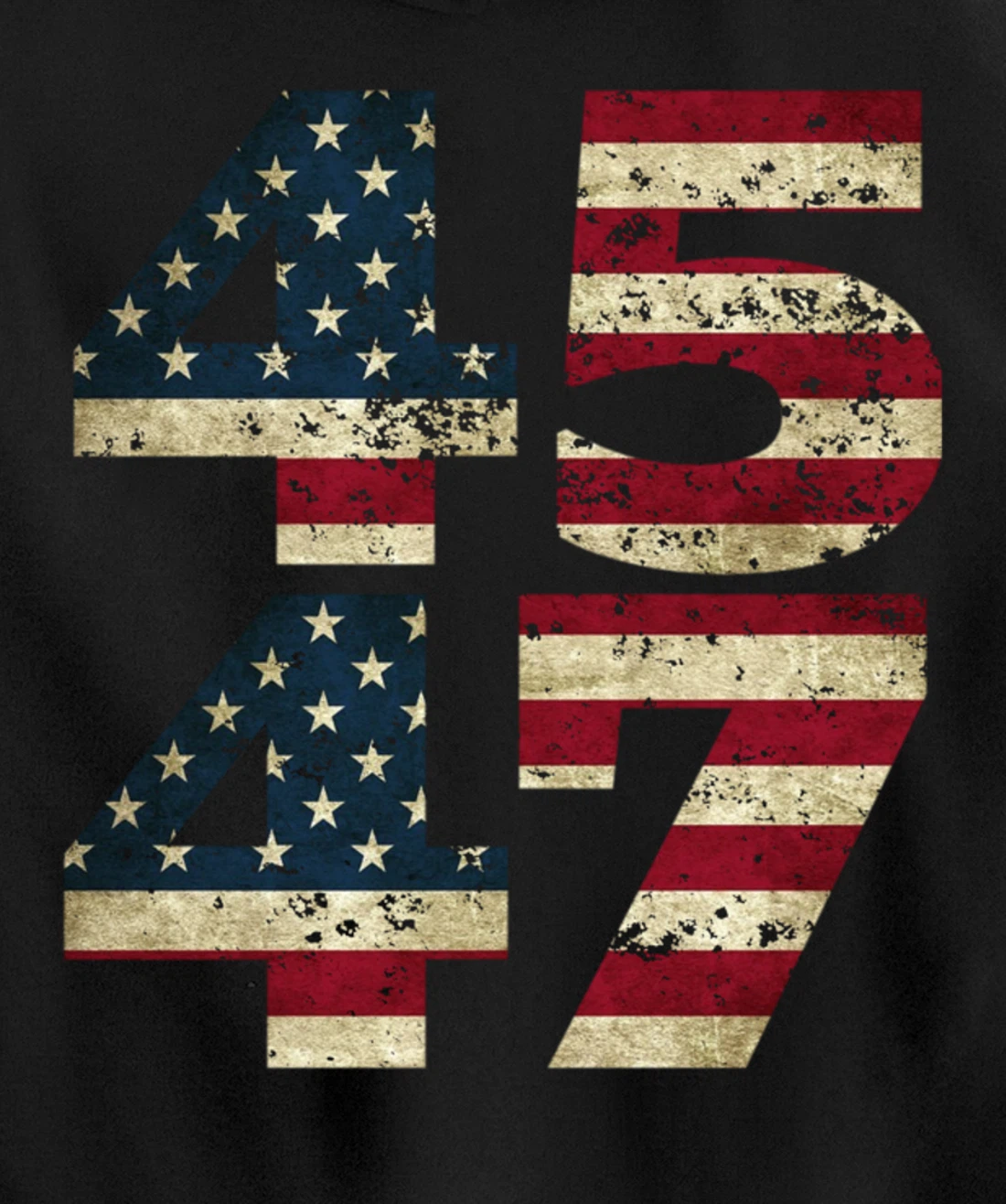 45 47 Trump 2024 President Republican Support Pullover Hoodie