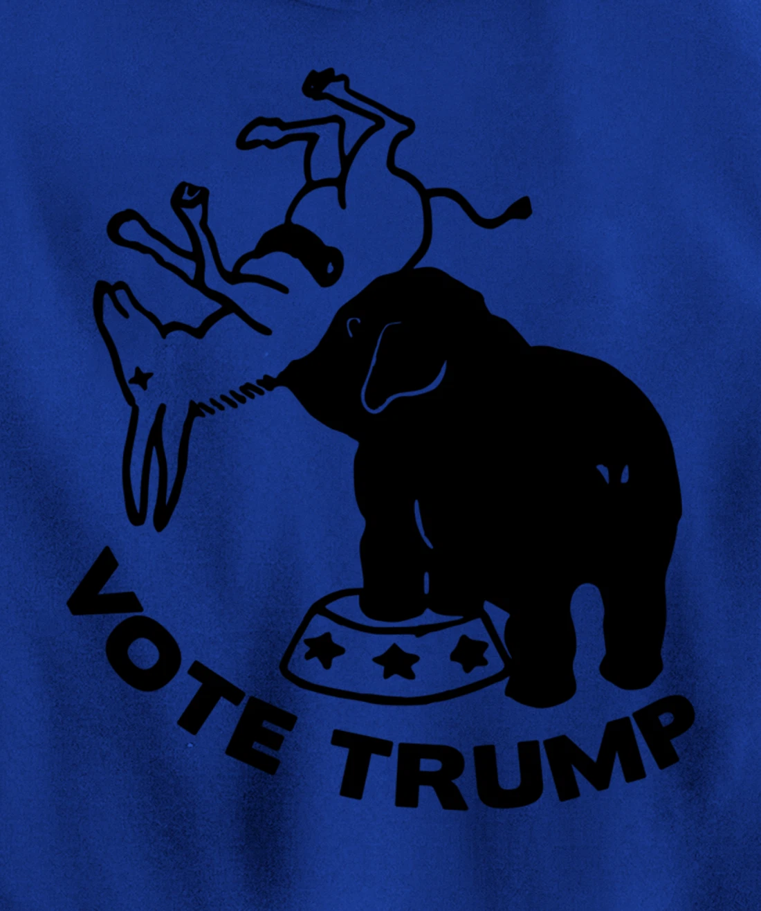 Republican Elephant Versus Democratic Donkey Vote Trump Pullover Hoodie