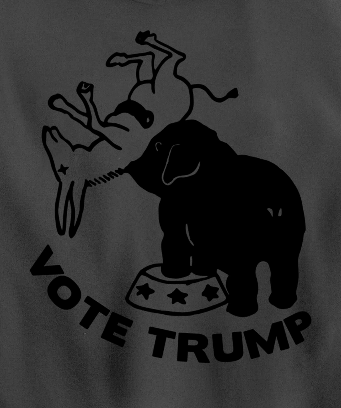 Republican Elephant Versus Democratic Donkey Vote Trump Pullover Hoodie