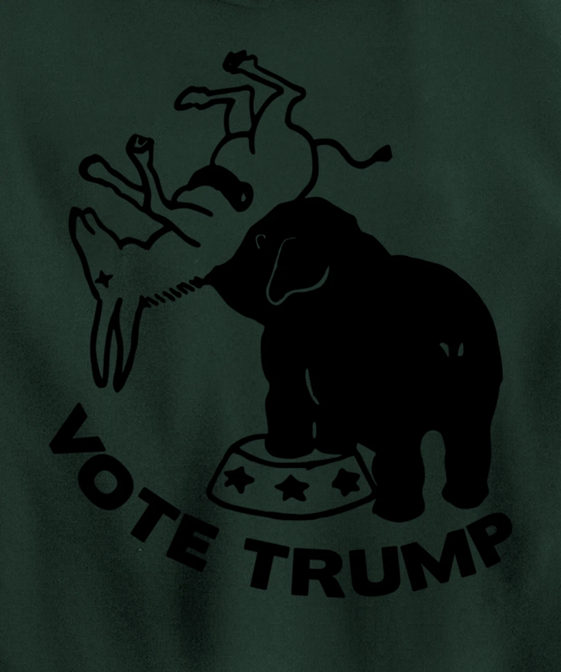Republican Elephant Versus Democratic Donkey Vote Trump Pullover Hoodie