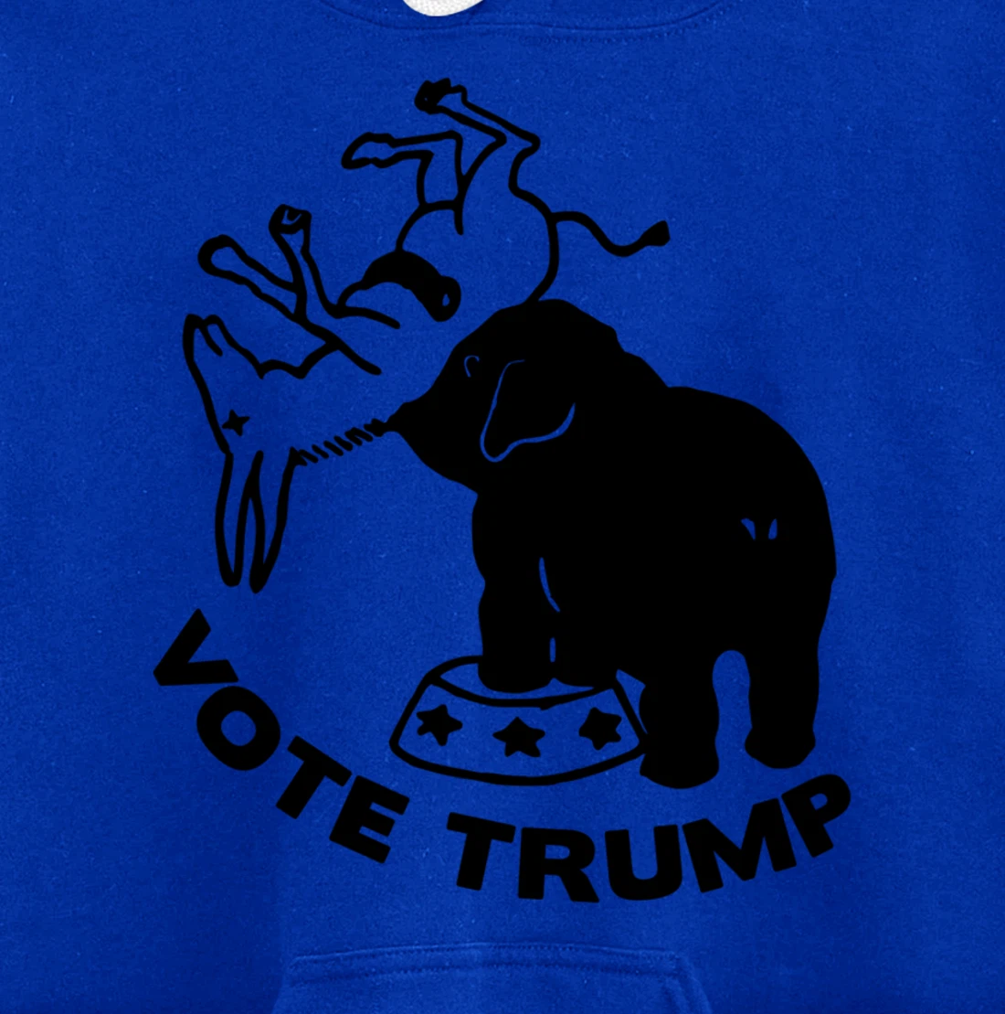 Republican Elephant Versus Democratic Donkey Vote Trump Pullover Hoodie