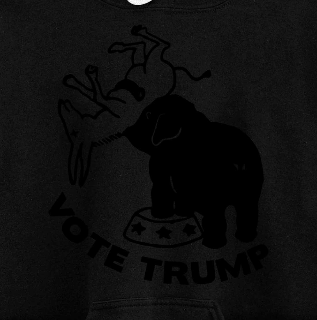 Republican Elephant Versus Democratic Donkey Vote Trump Pullover Hoodie