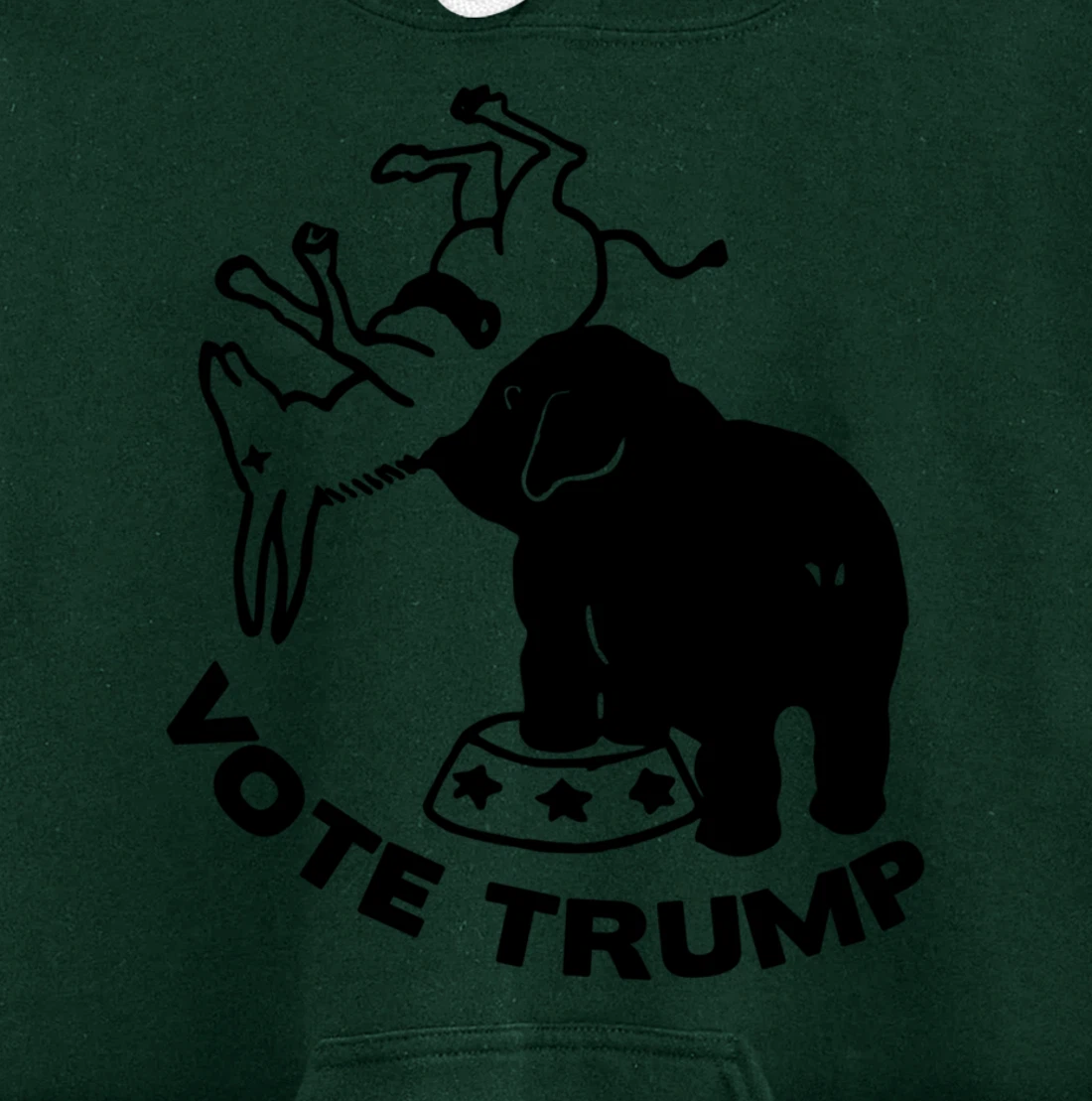 Republican Elephant Versus Democratic Donkey Vote Trump Pullover Hoodie
