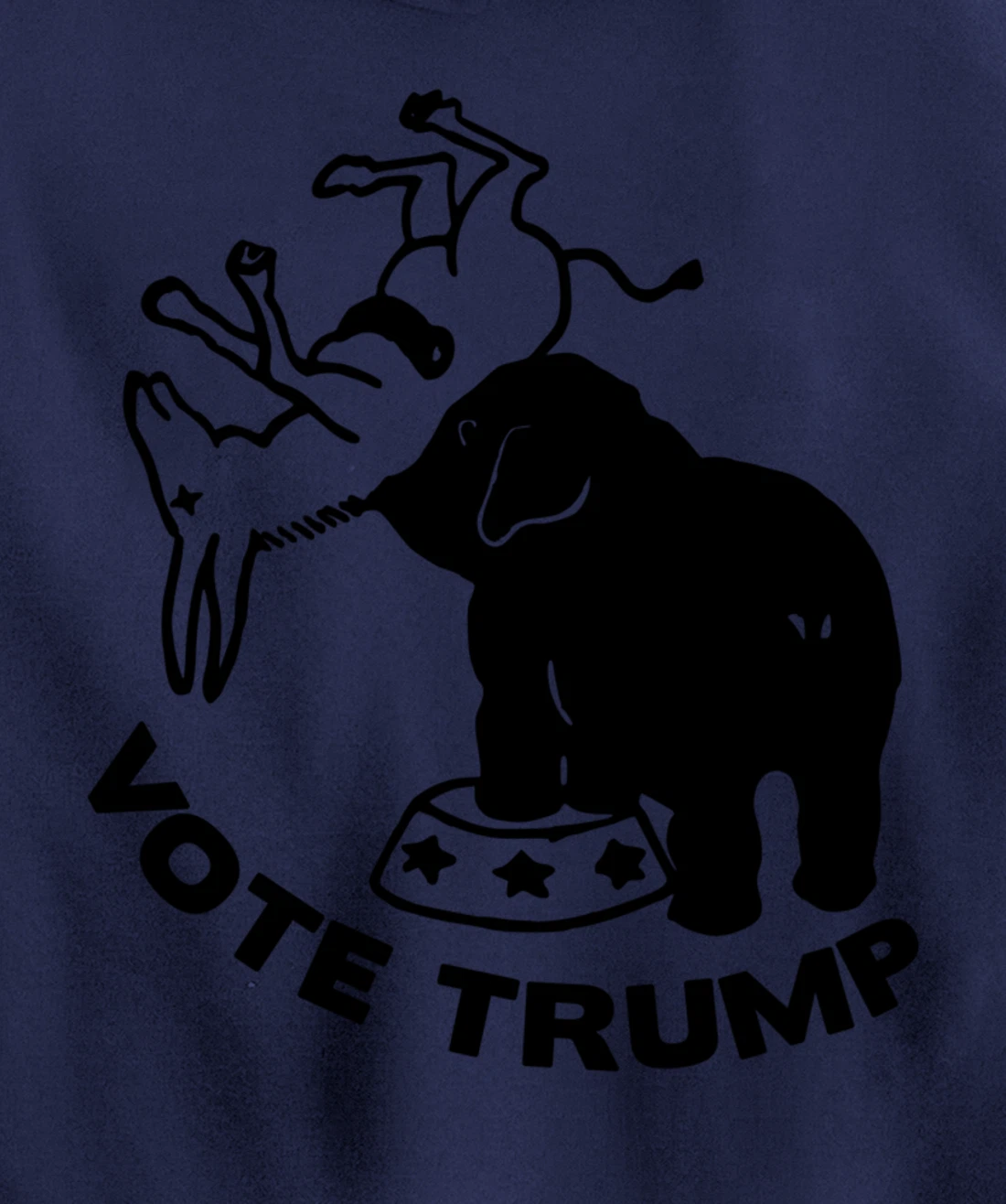 Republican Elephant Versus Democratic Donkey Vote Trump Pullover Hoodie