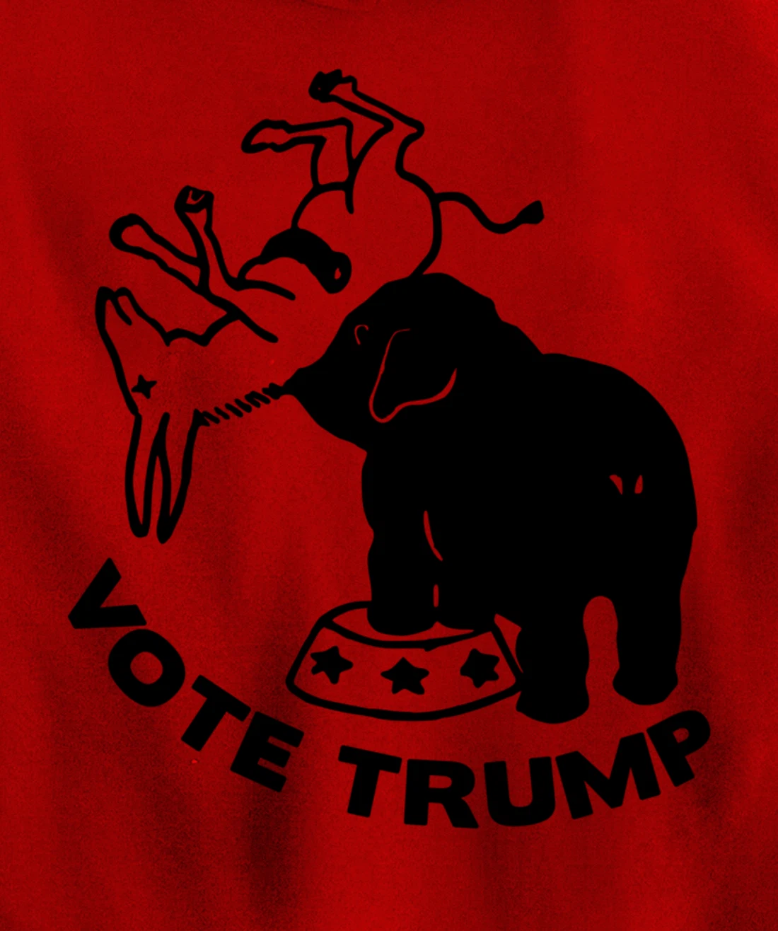 Republican Elephant Versus Democratic Donkey Vote Trump Pullover Hoodie