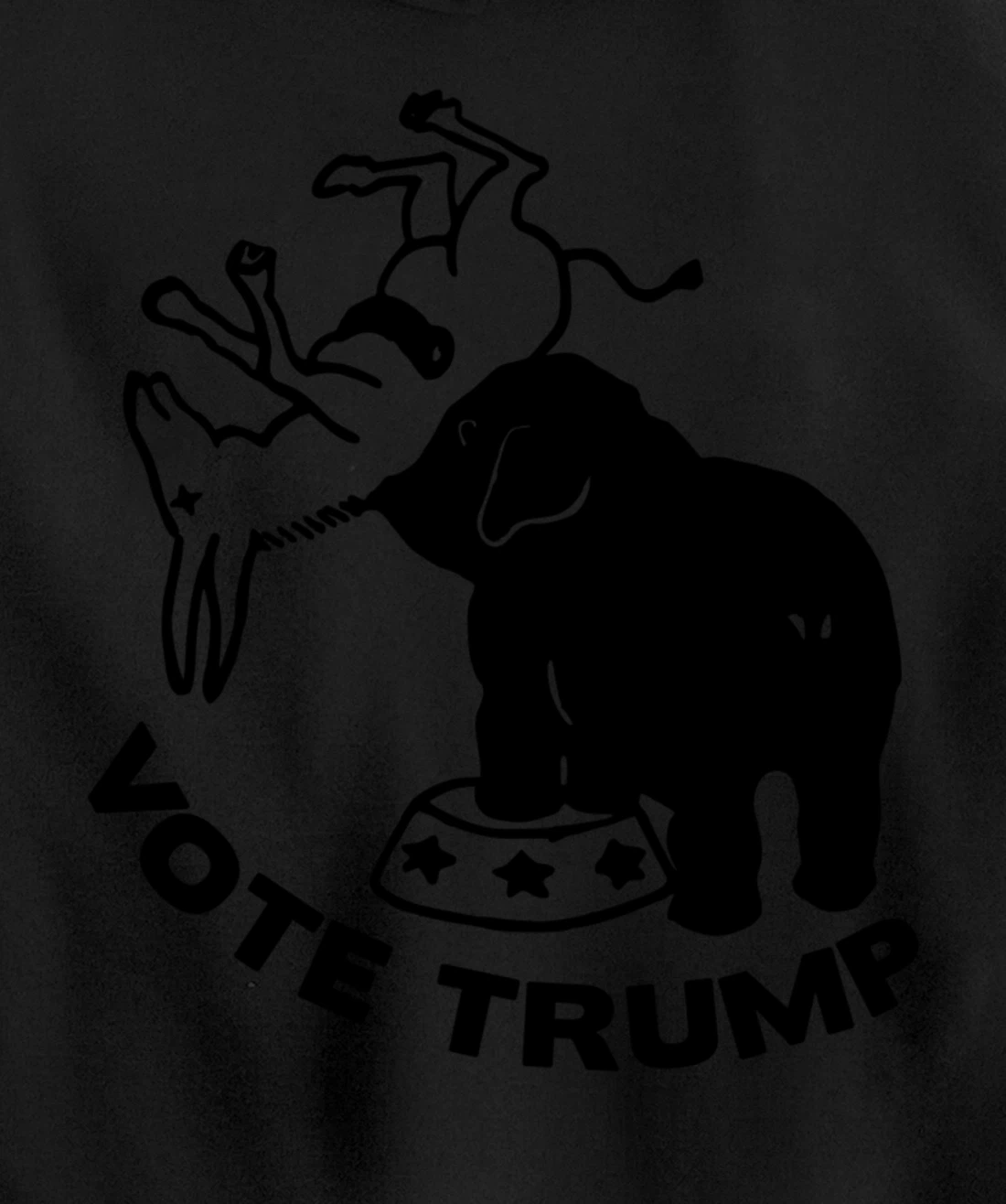 Republican Elephant Versus Democratic Donkey Vote Trump Pullover Hoodie