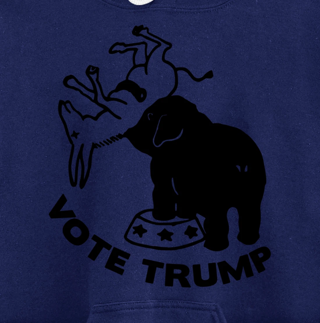 Republican Elephant Versus Democratic Donkey Vote Trump Pullover Hoodie
