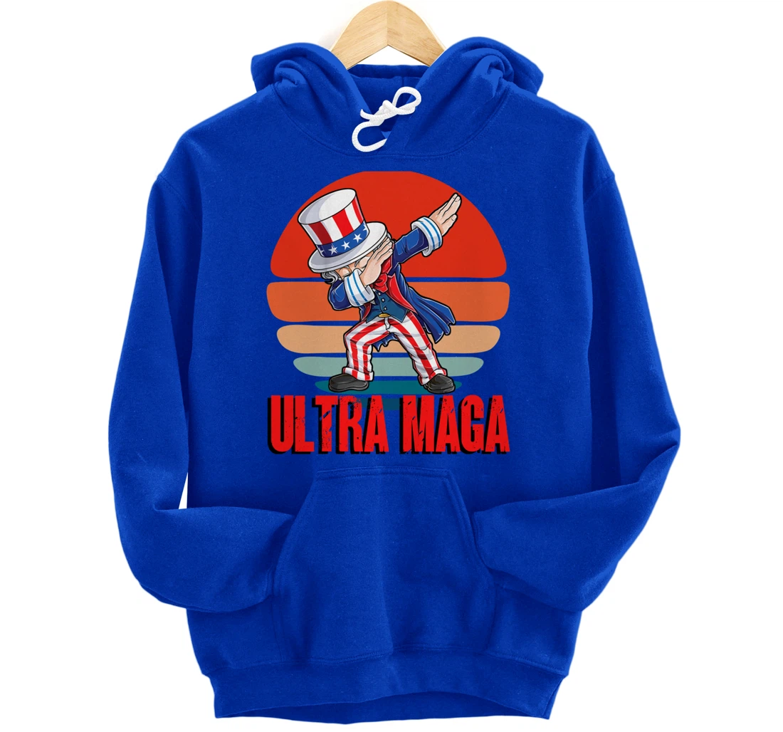 Ultra MAGA Dabbing Uncle Sam 2022 Trump Republican Political Pullover Hoodie