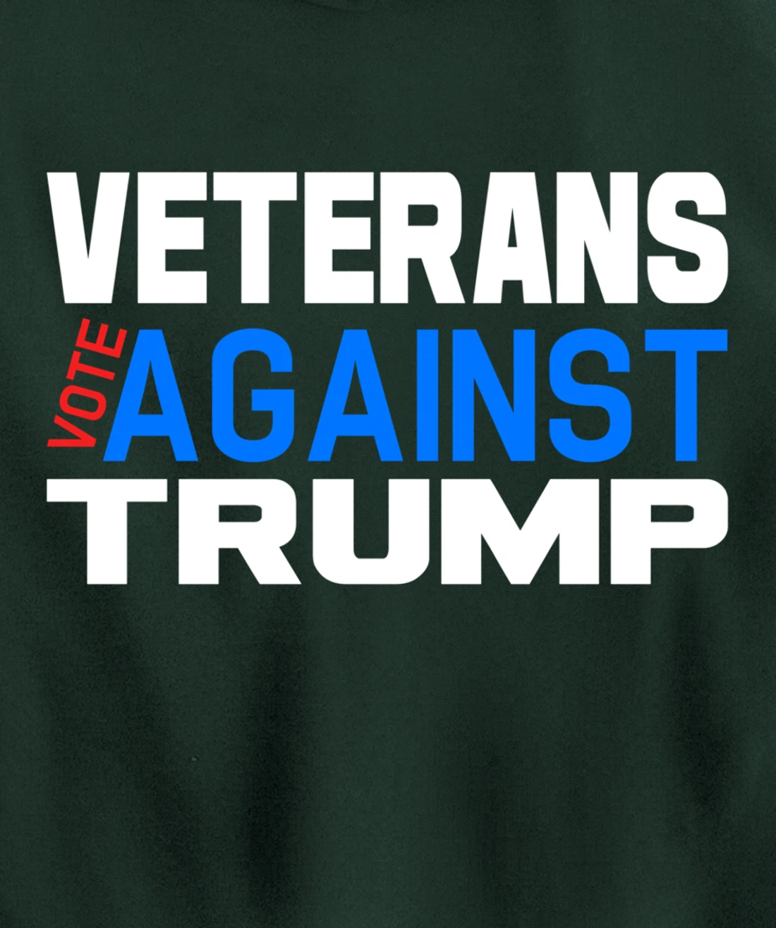 Veterans Vote Against Trump, Anti President Donald Trump Pullover Hoodie