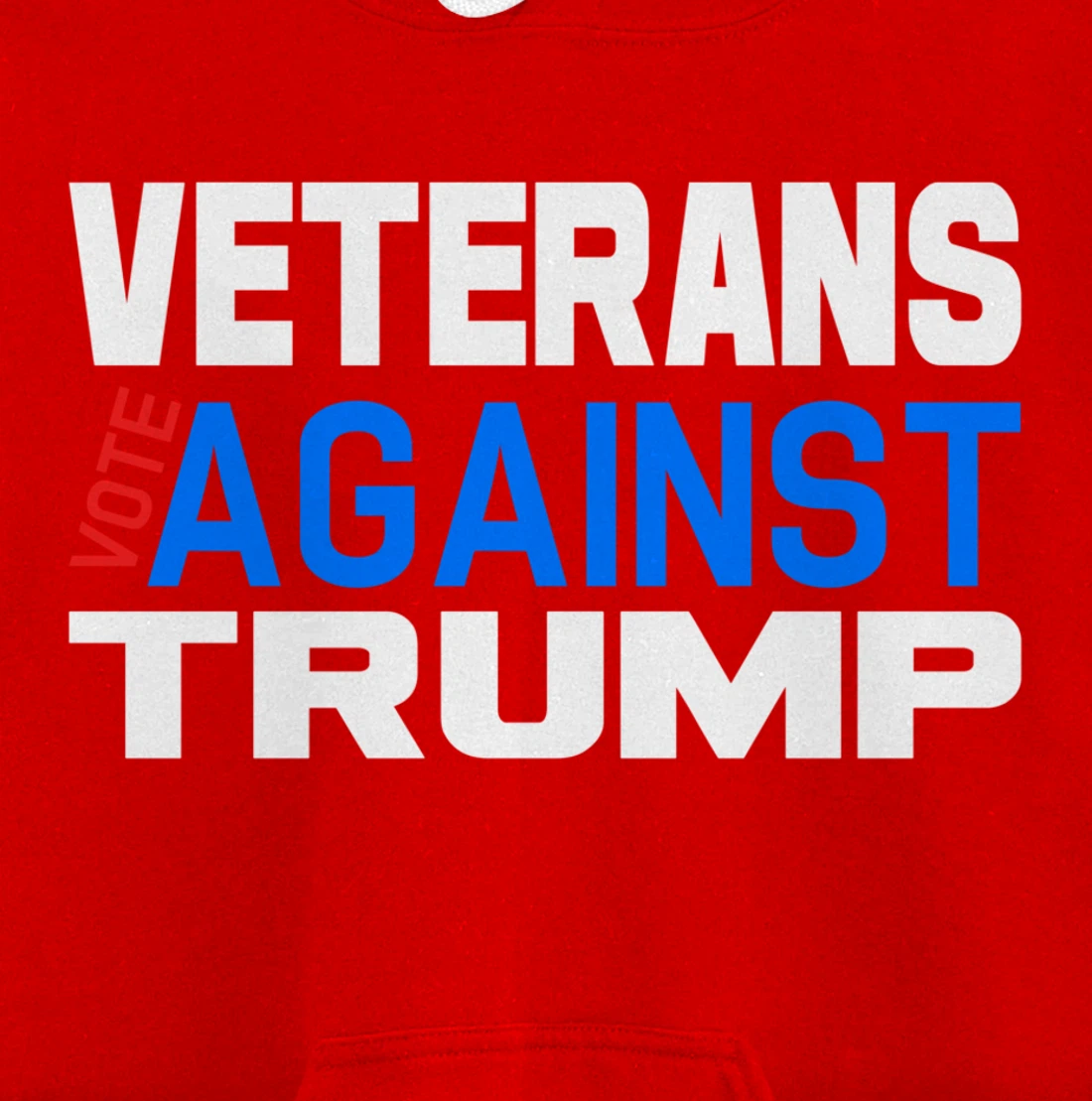 Veterans Vote Against Trump, Anti President Donald Trump Pullover Hoodie