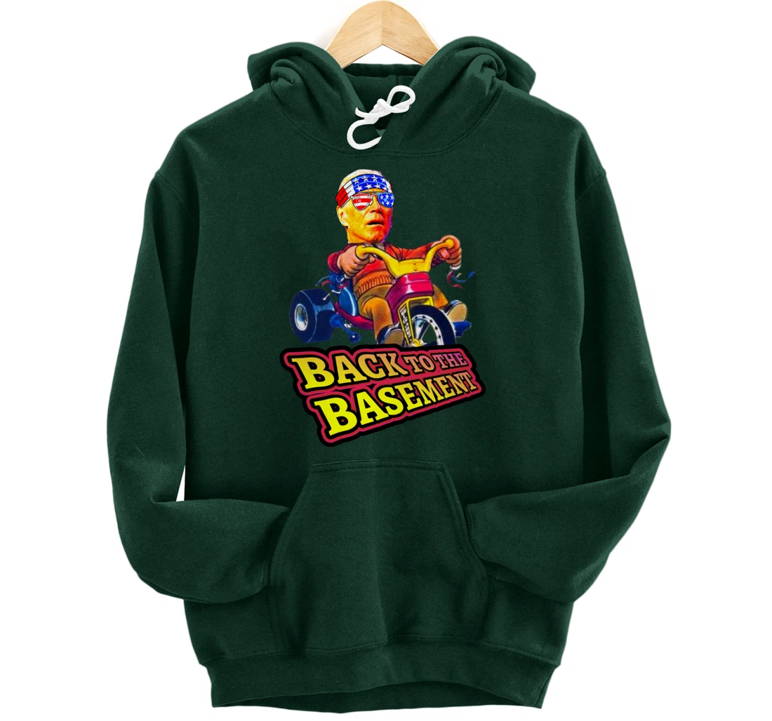 Back to the Basement Biden Trump Bicycle Patriot Republican Pullover Hoodie