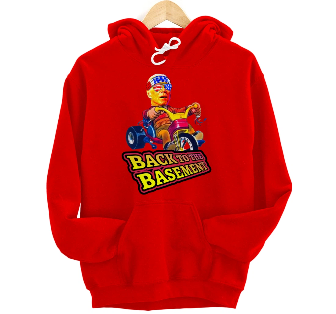 Back to the Basement Biden Trump Bicycle Patriot Republican Pullover Hoodie