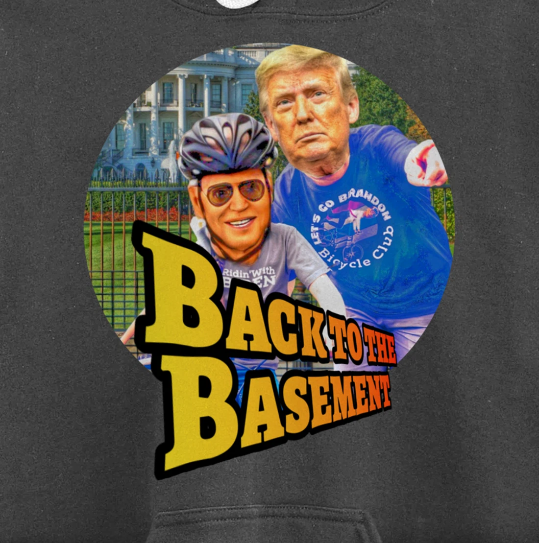 Back to the Basement Biden Trump Bicycle Patriot Republican Pullover Hoodie