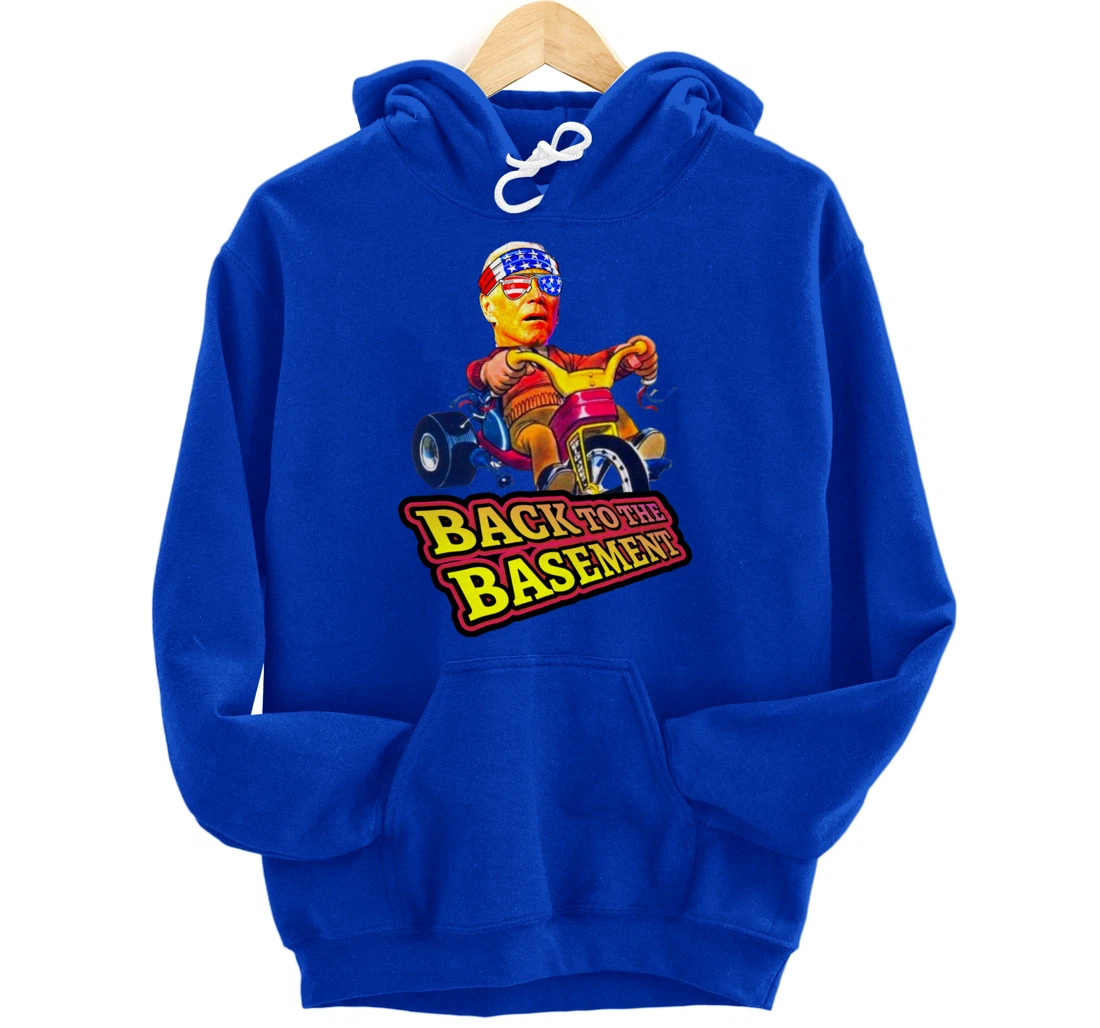 Back to the Basement Biden Trump Bicycle Patriot Republican Pullover Hoodie