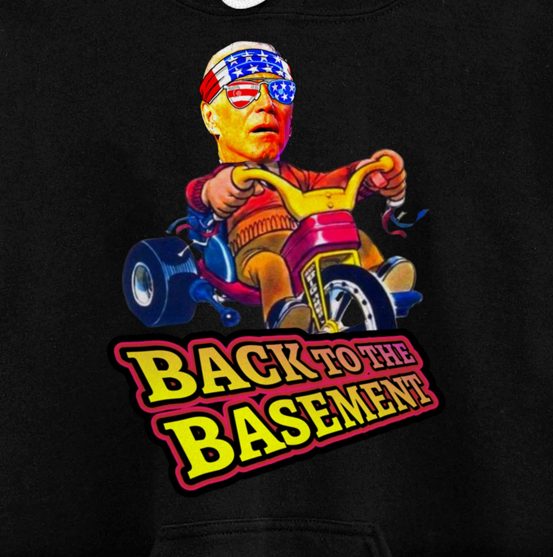 Back to the Basement Biden Trump Bicycle Patriot Republican Pullover Hoodie