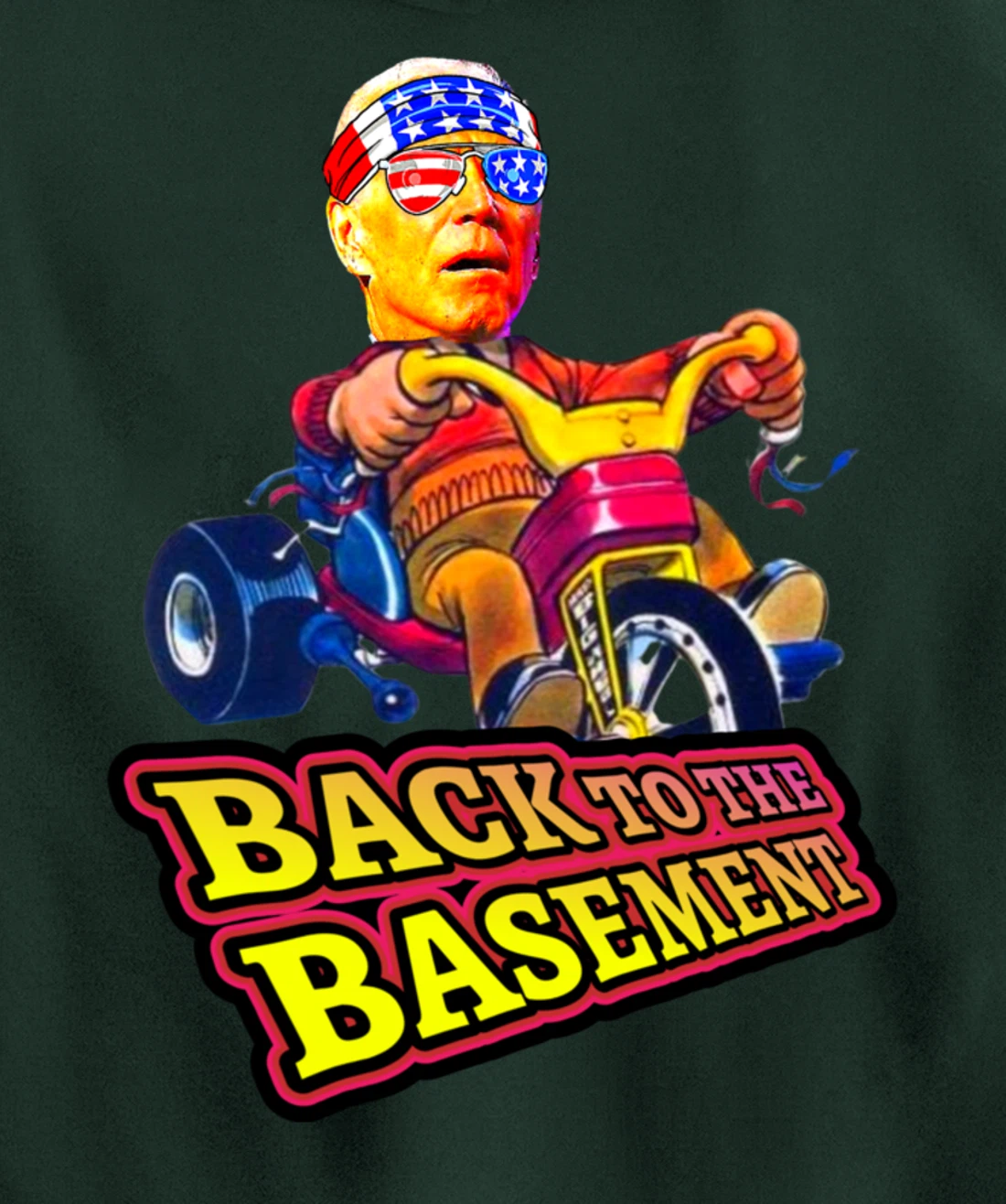 Back to the Basement Biden Trump Bicycle Patriot Republican Pullover Hoodie