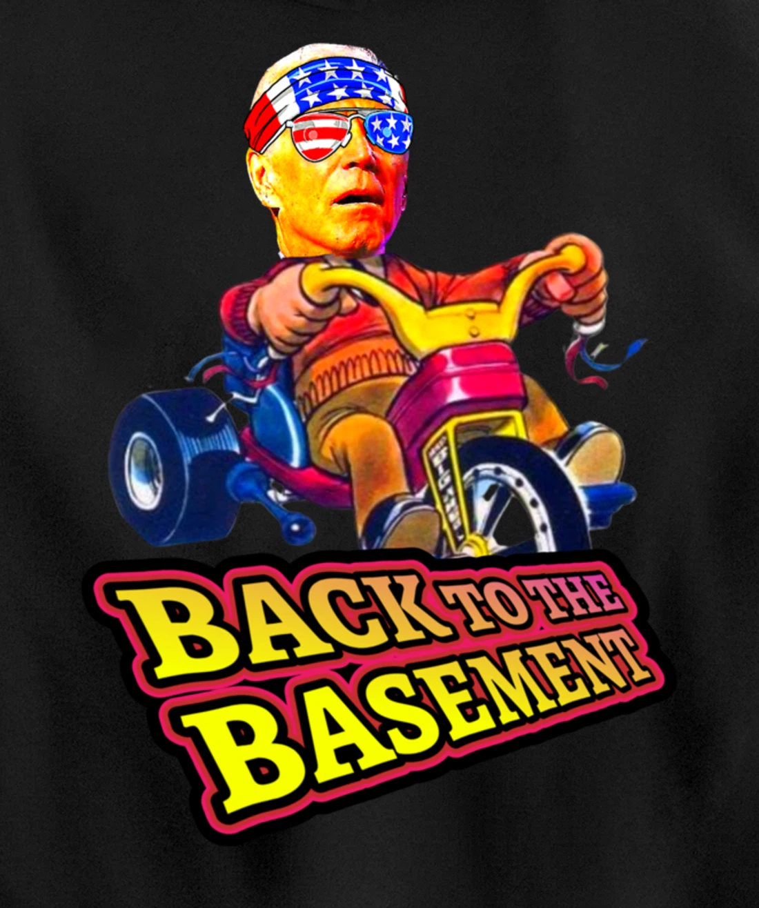 Back to the Basement Biden Trump Bicycle Patriot Republican Pullover Hoodie