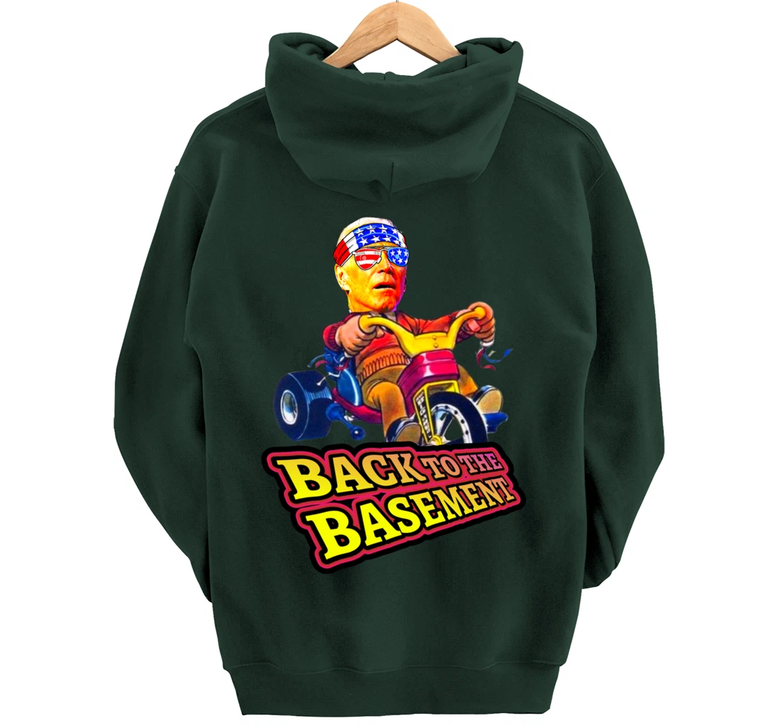 Back to the Basement Biden Trump Bicycle Patriot Republican Pullover Hoodie