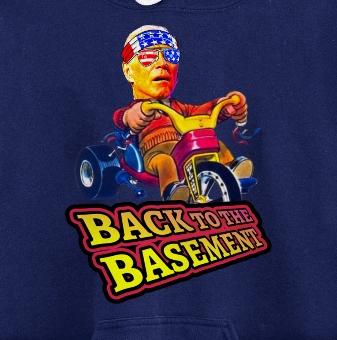Back to the Basement Biden Trump Bicycle Patriot Republican Pullover Hoodie