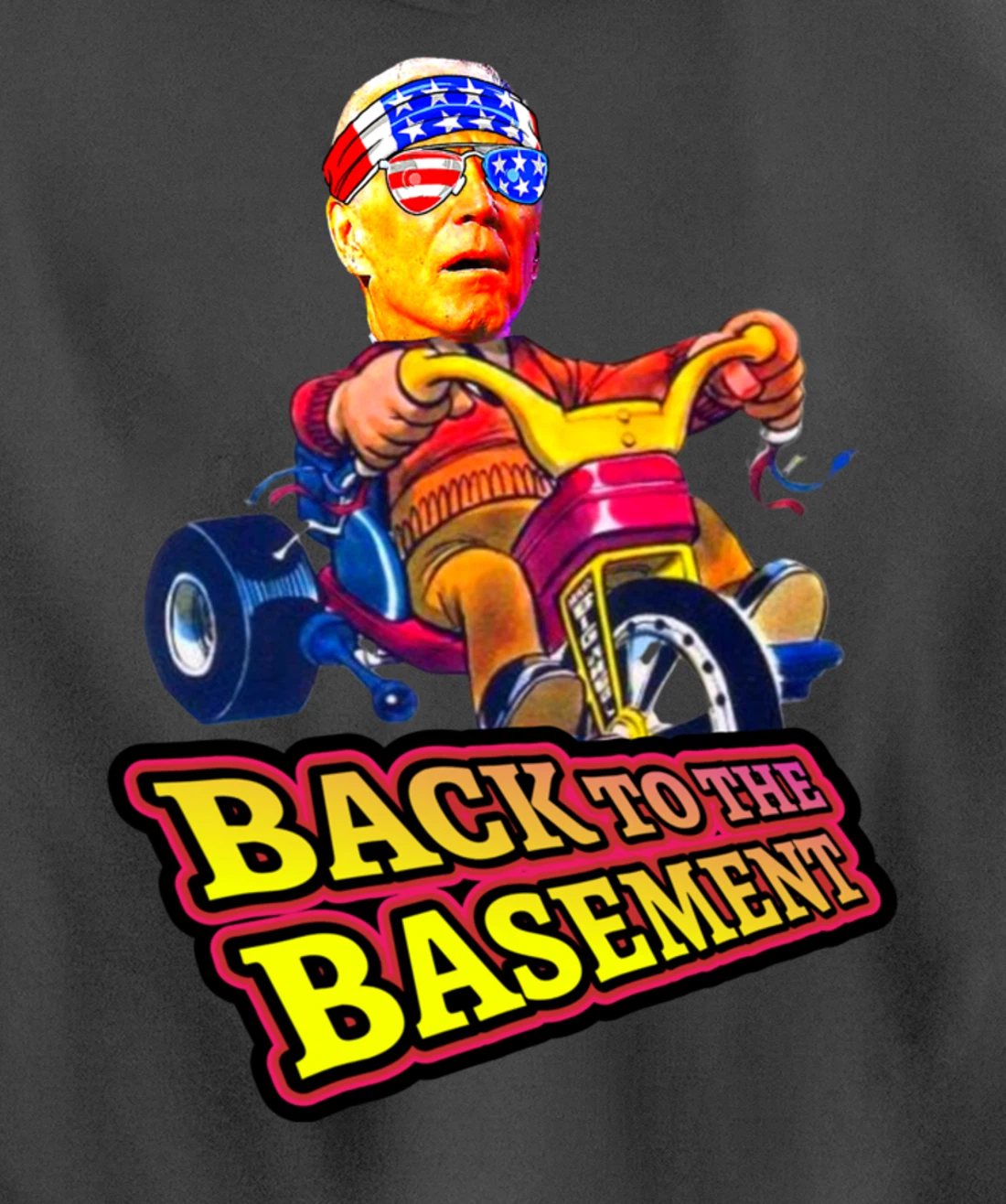 Back to the Basement Biden Trump Bicycle Patriot Republican Pullover Hoodie