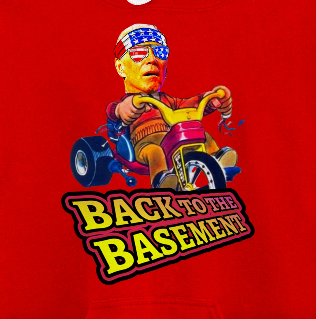 Back to the Basement Biden Trump Bicycle Patriot Republican Pullover Hoodie