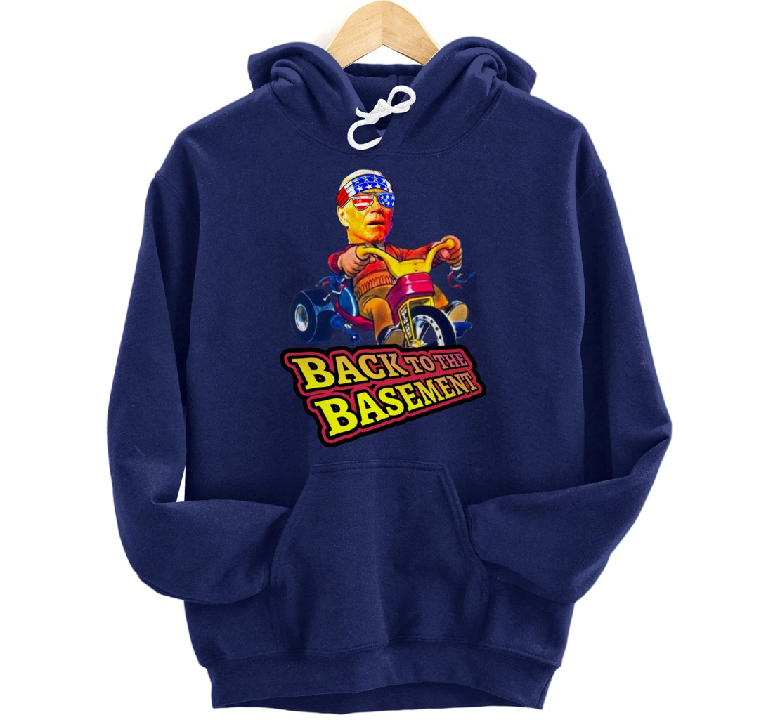 Back to the Basement Biden Trump Bicycle Patriot Republican Pullover Hoodie