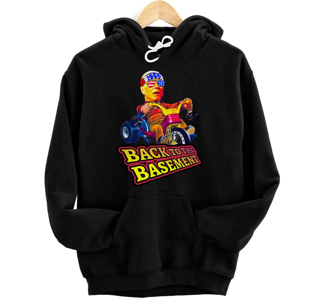 Back to the Basement Biden Trump Bicycle Patriot Republican Pullover Hoodie