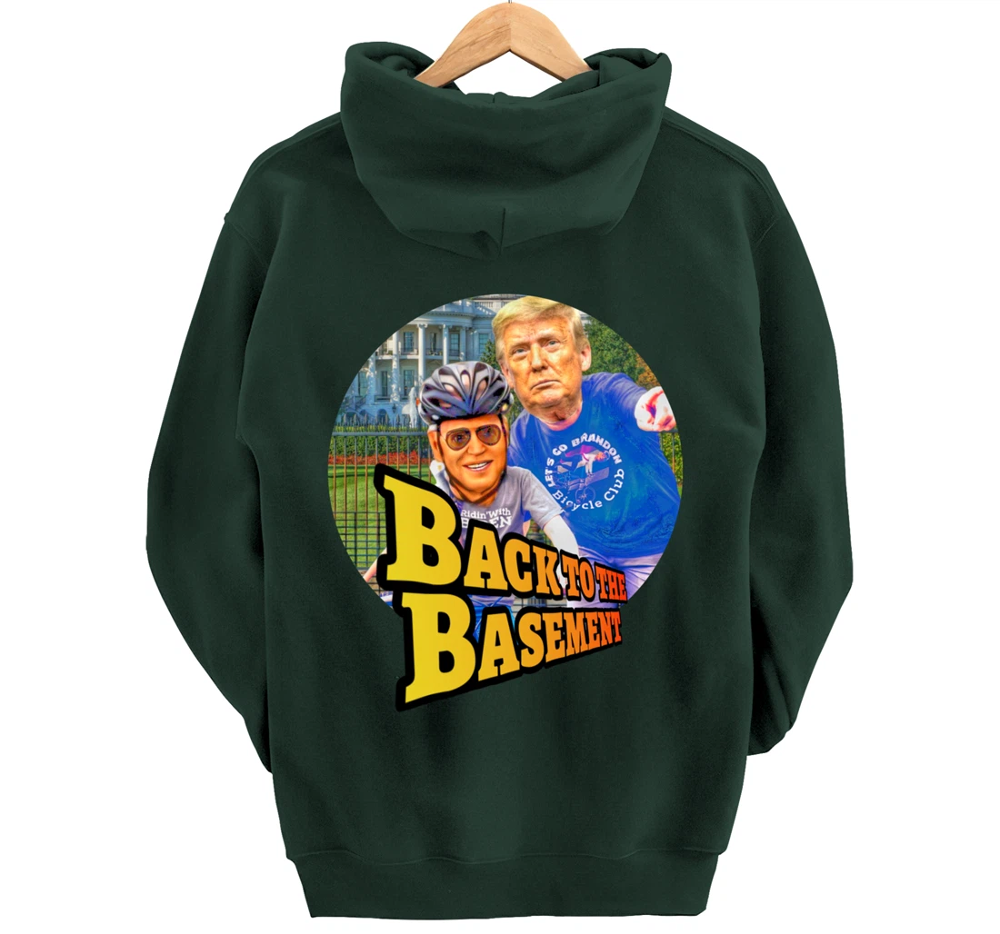 Back to the Basement Biden Trump Bicycle Patriot Republican Pullover Hoodie