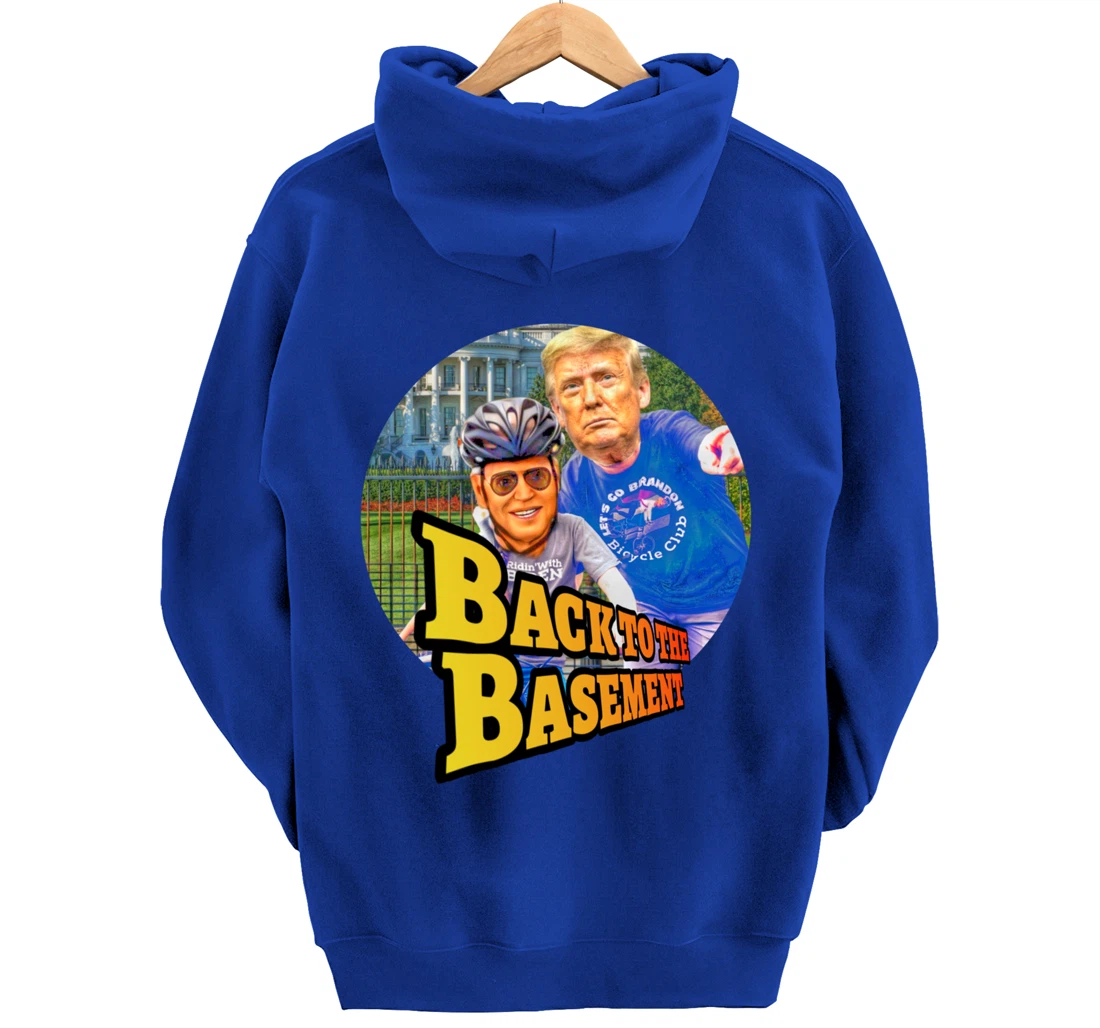 Back to the Basement Biden Trump Bicycle Patriot Republican Pullover Hoodie