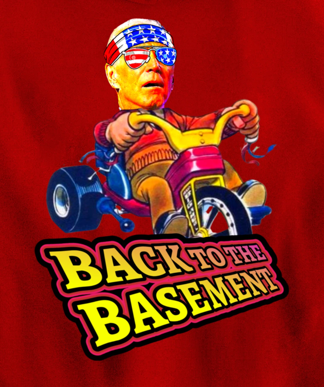 Back to the Basement Biden Trump Bicycle Patriot Republican Pullover Hoodie