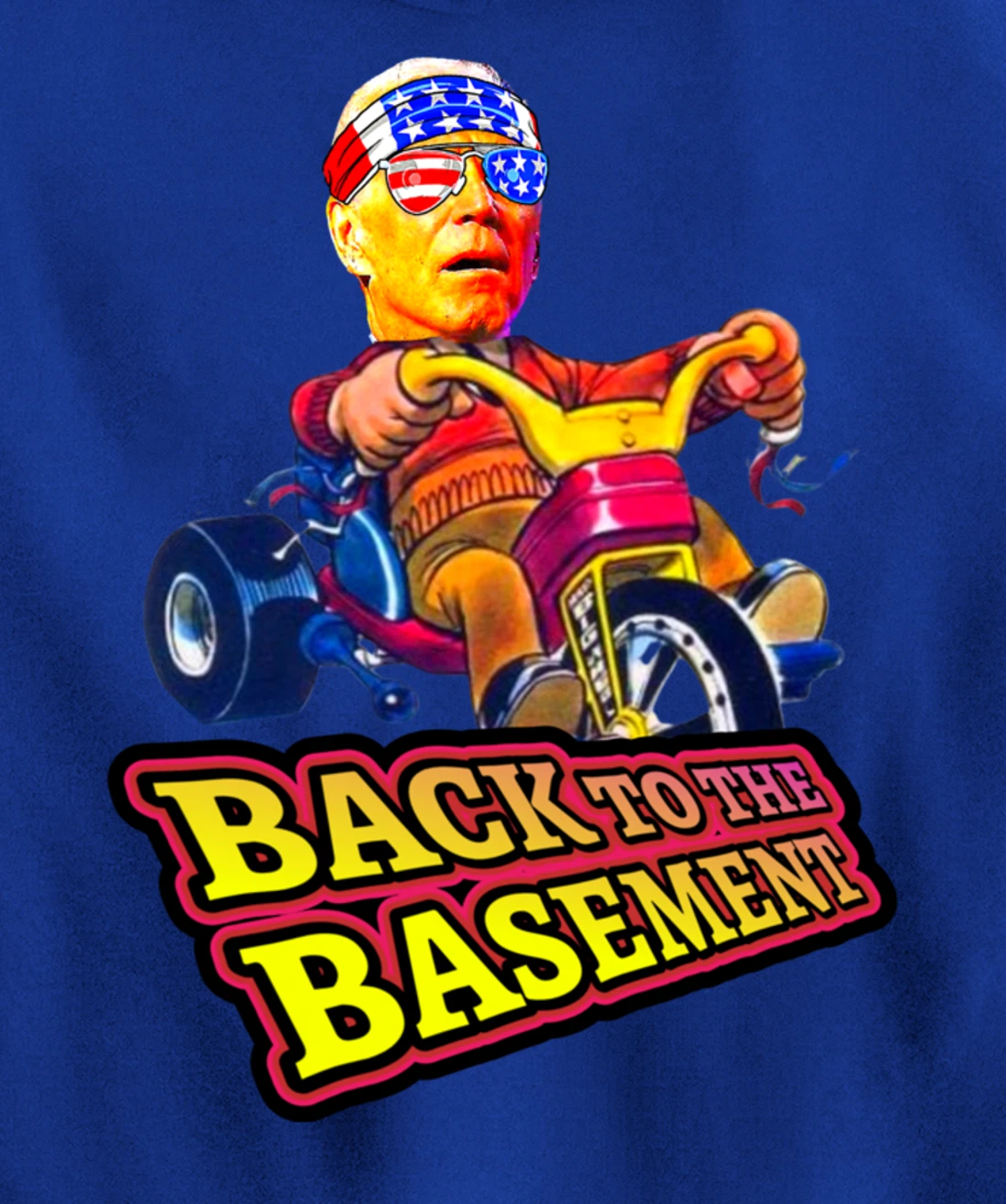 Back to the Basement Biden Trump Bicycle Patriot Republican Pullover Hoodie