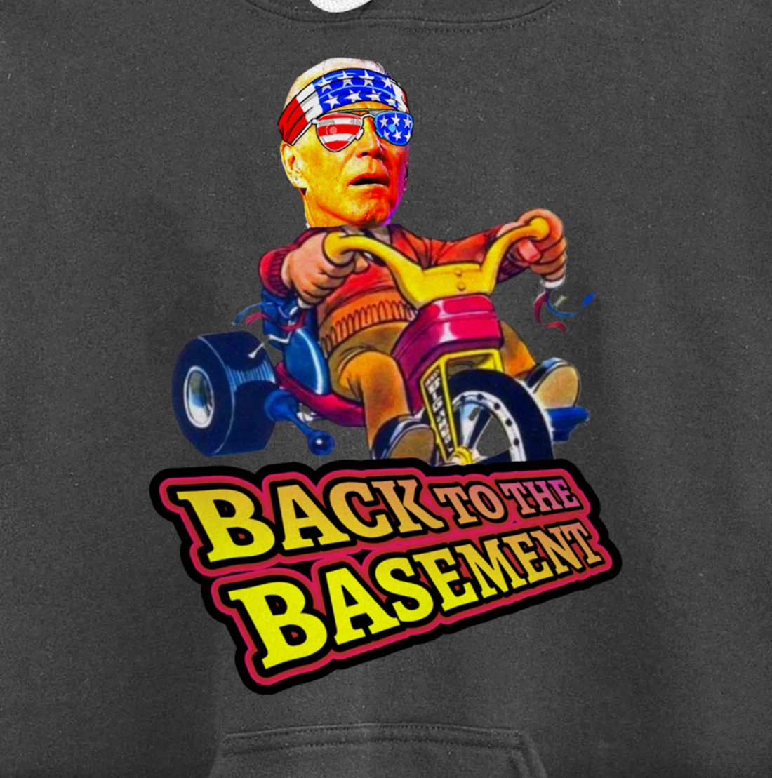 Back to the Basement Biden Trump Bicycle Patriot Republican Pullover Hoodie