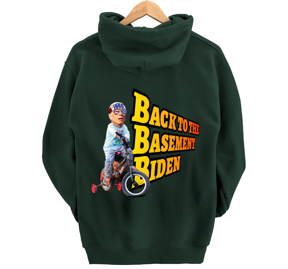 Back to the Basement Biden Trump Bicycle Patriot Republican Pullover Hoodie