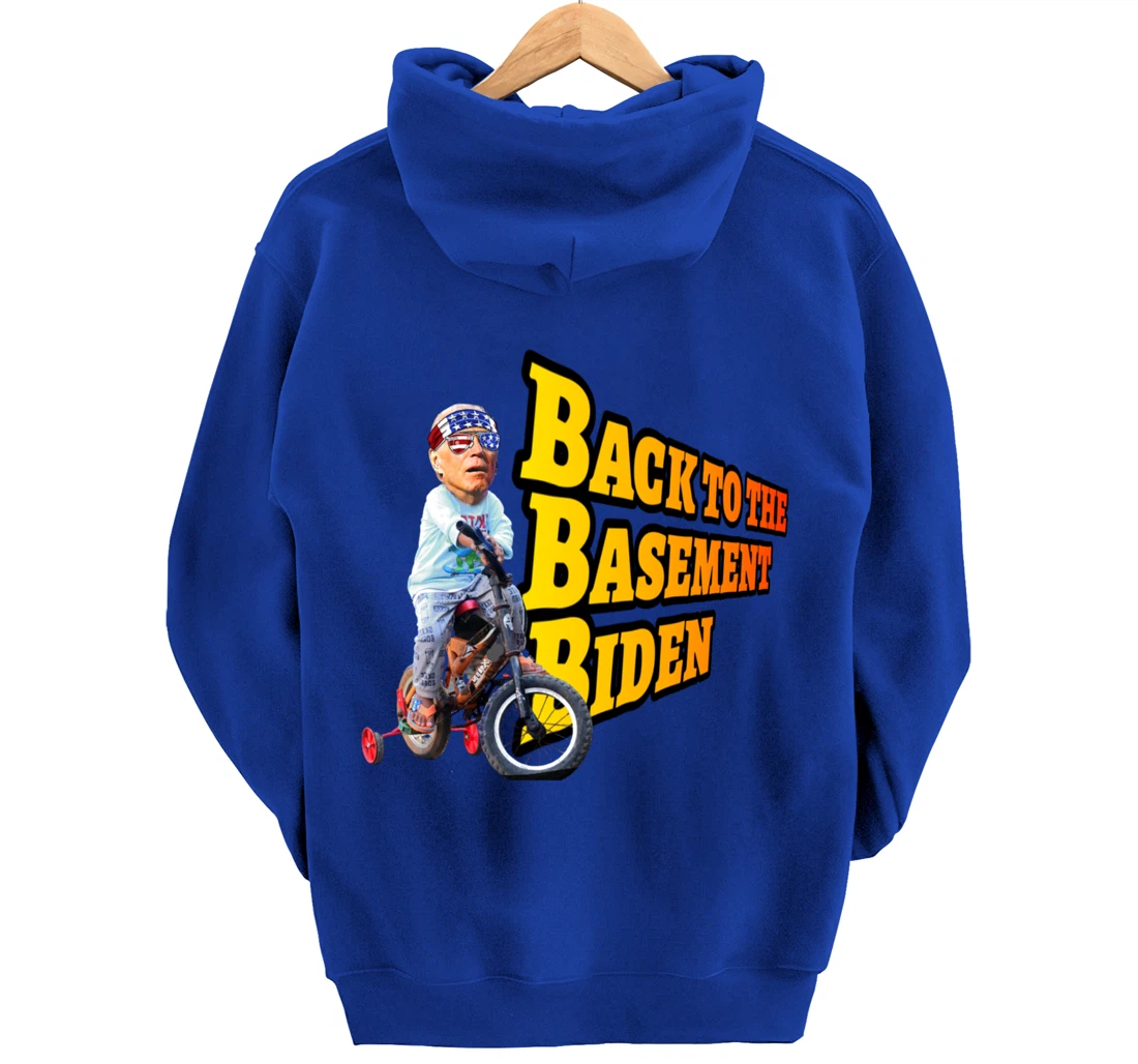 Back to the Basement Biden Trump Bicycle Patriot Republican Pullover Hoodie