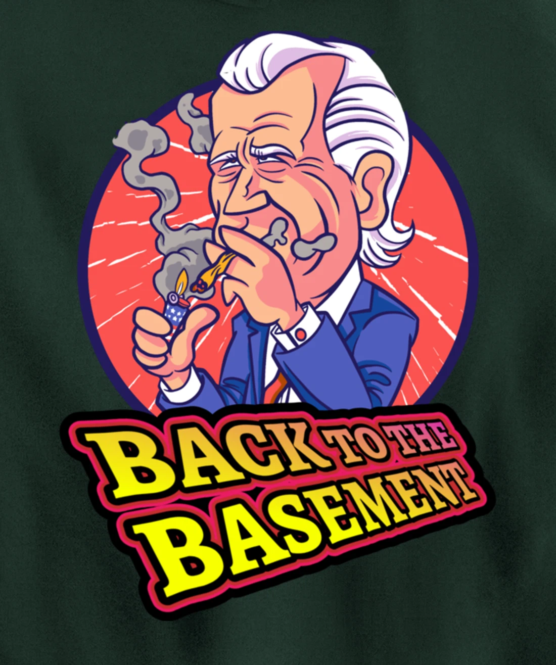 Back to the Basement Biden Trump Bicycle Patriot Republican Pullover Hoodie