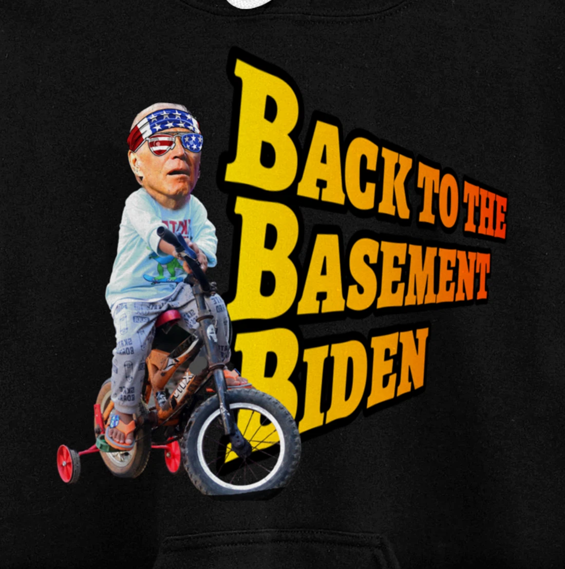 Back to the Basement Biden Trump Bicycle Patriot Republican Pullover Hoodie