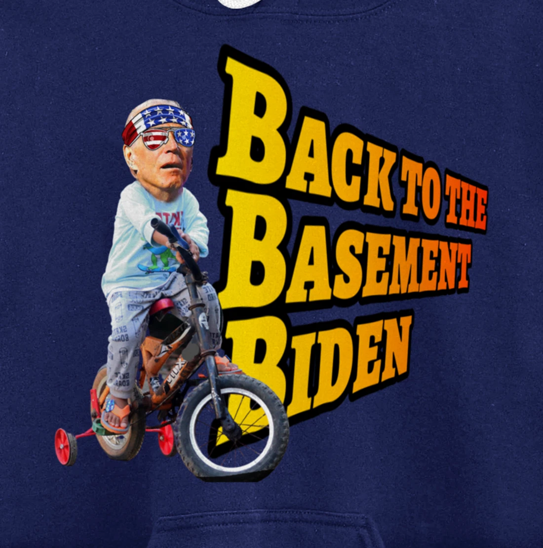 Back to the Basement Biden Trump Bicycle Patriot Republican Pullover Hoodie