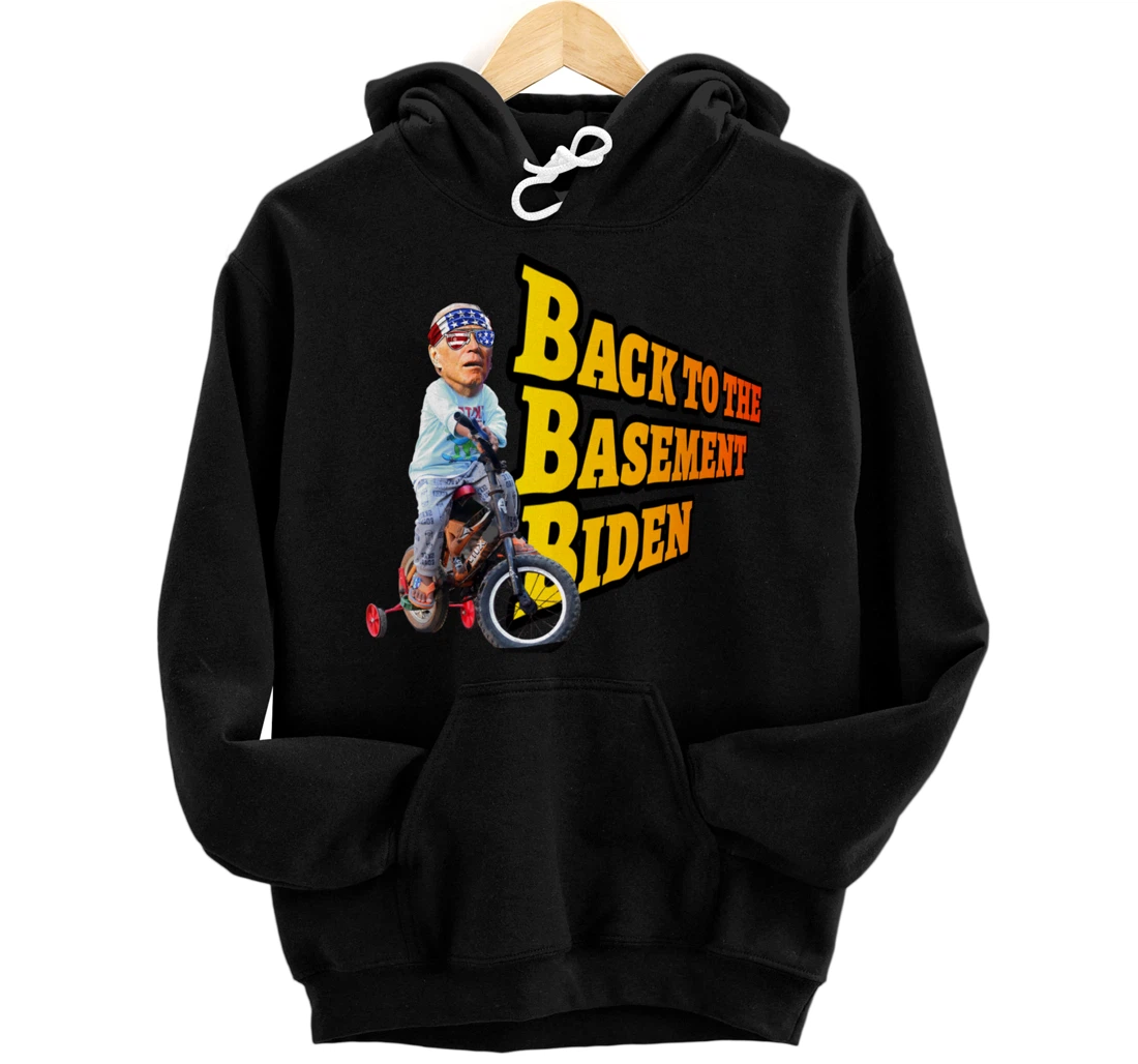 Back to the Basement Biden Trump Bicycle Patriot Republican Pullover Hoodie