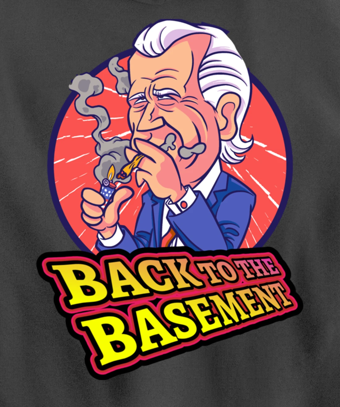 Back to the Basement Biden Trump Bicycle Patriot Republican Pullover Hoodie